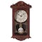 Quickway Imports Vintage Grandfather Wood- Looking Plastic Pendulum Wall Clock for Living, Kitchen, or Dining, Brown QI004145.BN - alternate 1